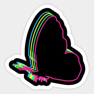 Butterfly 80s Neon Sticker